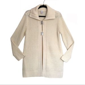 Chico’s Chunky Long Knit Cardigan Sweater Medium